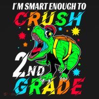 Crush 2Nd Grade Smart Dinosaur First Day Of Second Grade Cool Gift Ornament thumb 1