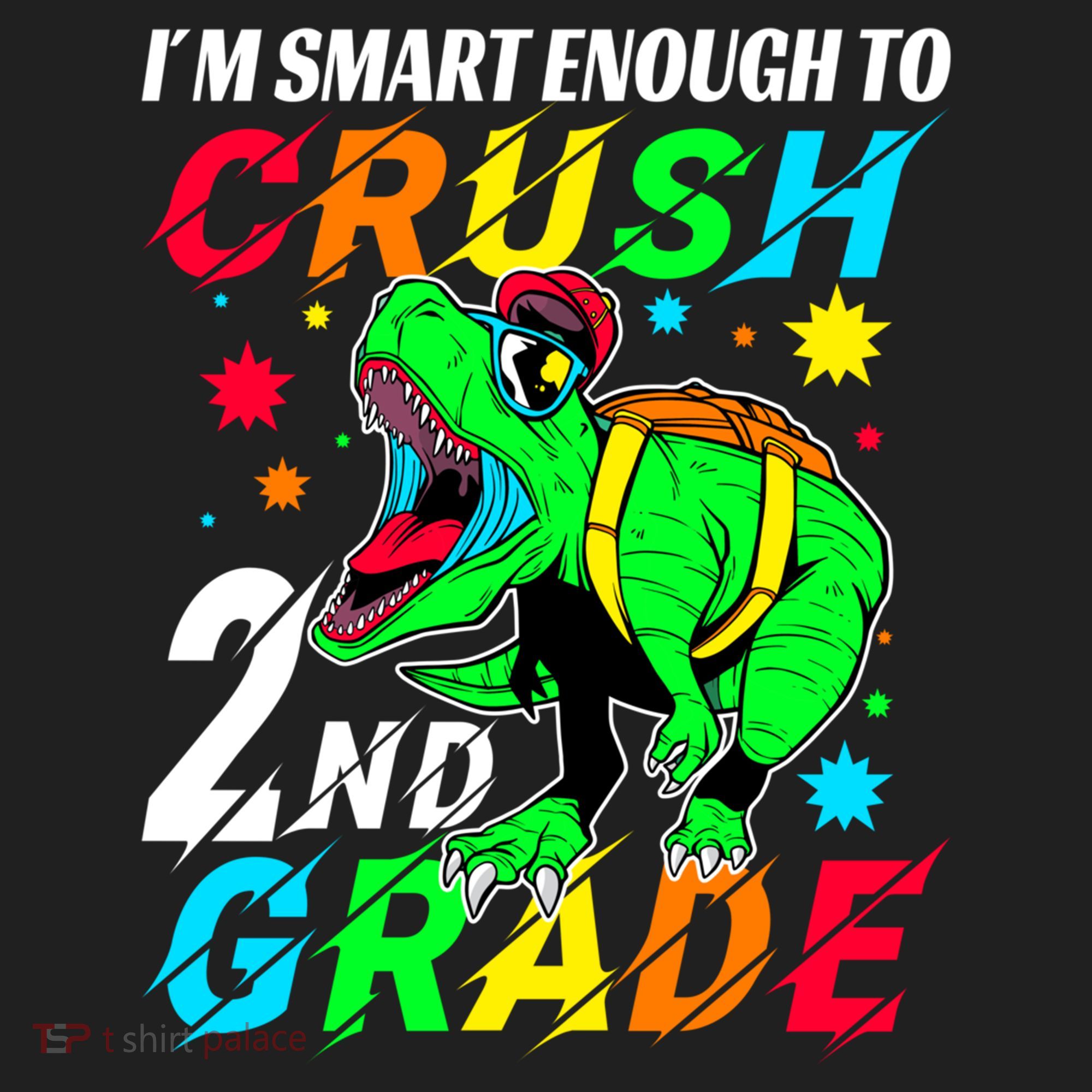 Crush 2Nd Grade Smart Dinosaur First Day Of Second Grade Cool Gift Hat
