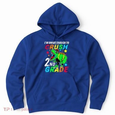 Crush 2Nd Grade Smart Dinosaur First Day Of Second Grade Cool Gift Hoodie