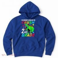 Crush 2Nd Grade Smart Dinosaur First Day Of Second Grade Cool Gift Hoodie thumb 0