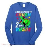 Crush 2Nd Grade Smart Dinosaur First Day Of Second Grade Cool Gift Long Sleeve Shirt thumb 0