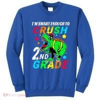 Crush 2Nd Grade Smart Dinosaur First Day Of Second Grade Cool Gift Sweatshirt thumb 0