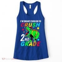 Crush 2Nd Grade Smart Dinosaur First Day Of Second Grade Cool Gift Women's Tank Top thumb 0
