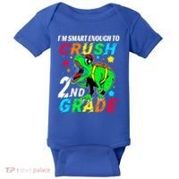 Crush 2Nd Grade Smart Dinosaur First Day Of Second Grade Cool Gift Baby Bodysuit thumb 0