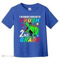 Crush 2Nd Grade Smart Dinosaur First Day Of Second Grade Cool Gift Toddler T-Shirt thumb 0
