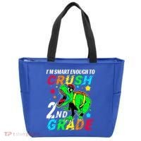 Crush 2Nd Grade Smart Dinosaur First Day Of Second Grade Cool Gift Tote Bag thumb 0