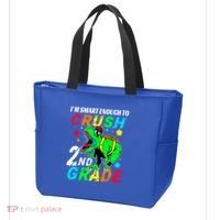 Crush 2Nd Grade Smart Dinosaur First Day Of Second Grade Cool Gift Tote Bag thumb 3