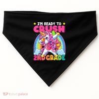 Crush 2nd Grade Dabbing Unicorn Back To School Girl Gift USA-Made Doggie Bandana thumb 0