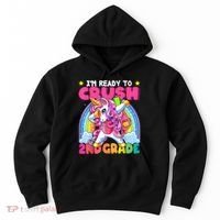 Crush 2nd Grade Dabbing Unicorn Back To School Girl Gift Hoodie thumb 0