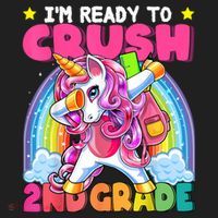 Crush 2nd Grade Dabbing Unicorn Back To School Girl Gift Tumbler thumb 3