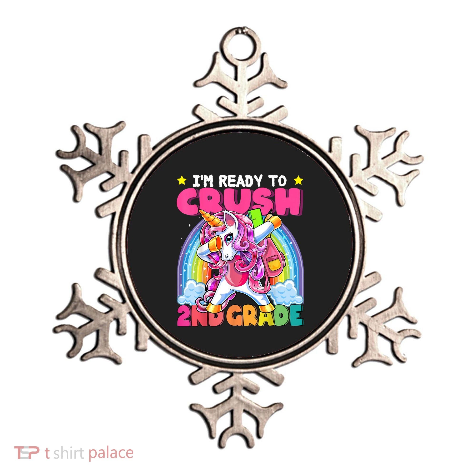 Crush 2nd Grade Dabbing Unicorn Back To School Girl Gift Ornament