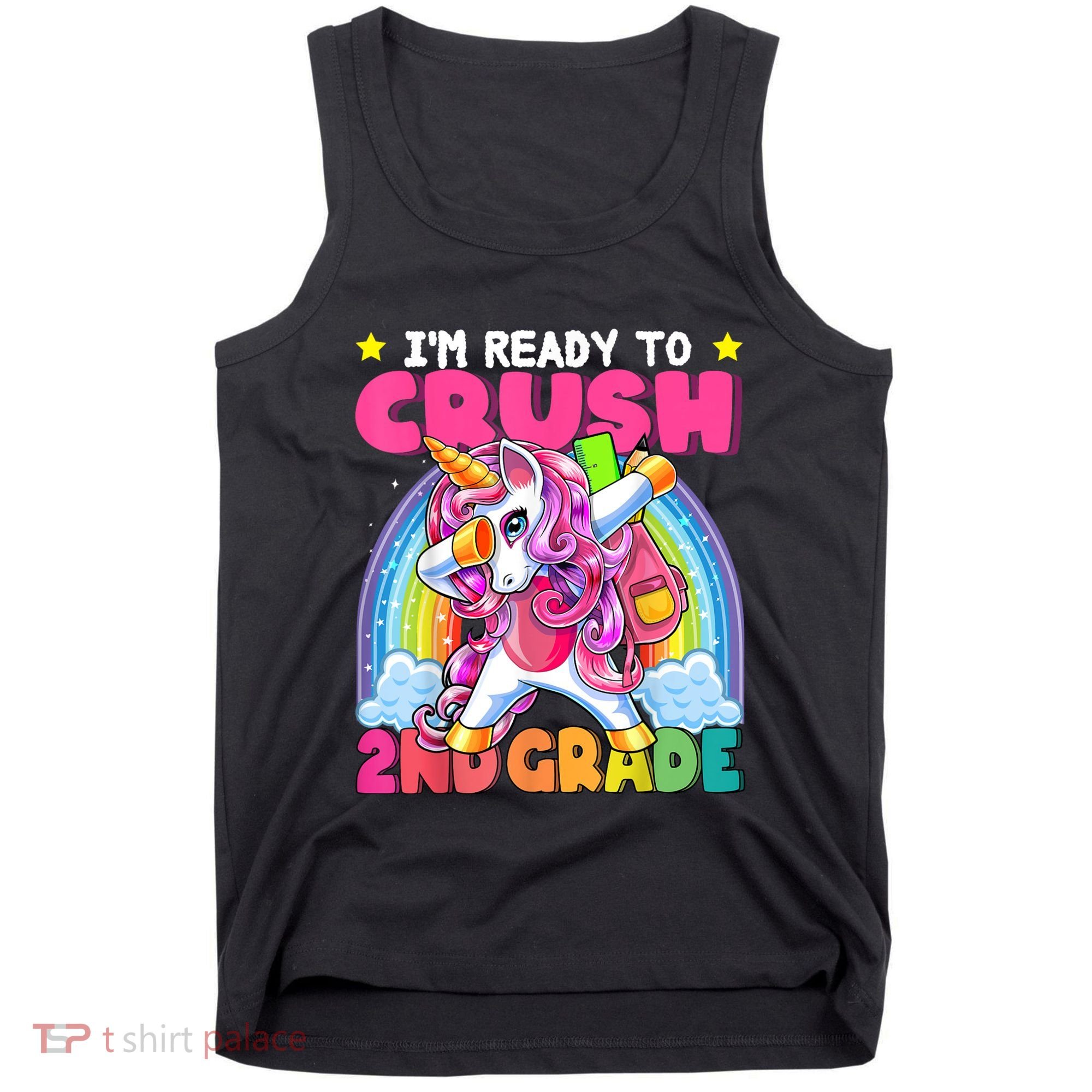 Crush 2nd Grade Dabbing Unicorn Back To School Girl Gift Tank Top