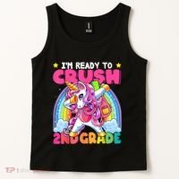 Crush 2nd Grade Dabbing Unicorn Back To School Girl Gift Tank Top thumb 2