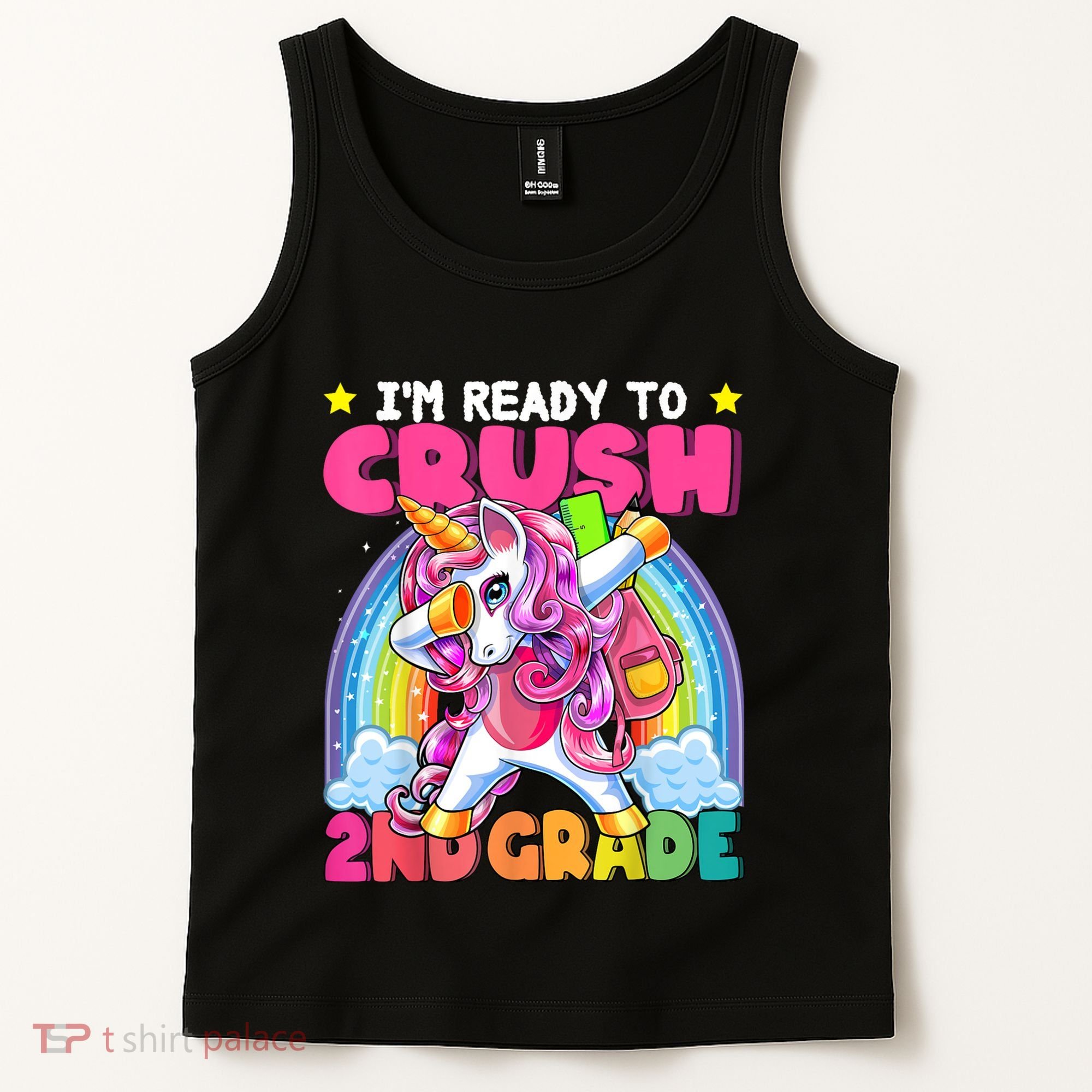 Crush 2nd Grade Dabbing Unicorn Back To School Girl Gift Tank Top