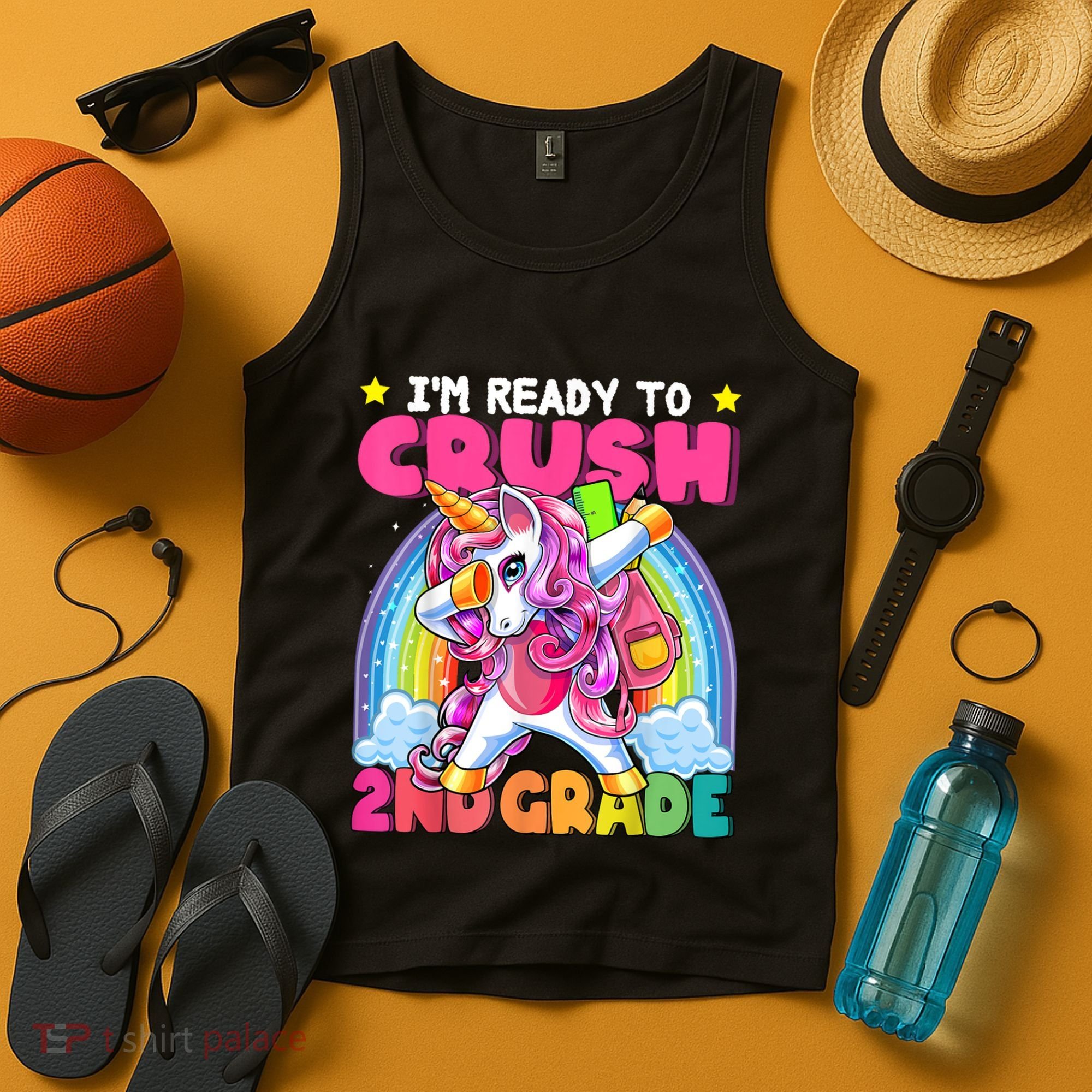 Crush 2nd Grade Dabbing Unicorn Back To School Girl Gift Tank Top