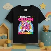 Crush 2nd Grade Dabbing Unicorn Back To School Girl Gift Toddler T-Shirt thumb 3