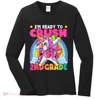 Crush 2nd Grade Dabbing Unicorn Back To School Girl Gift Women's Long Sleeve Shirt thumb 0