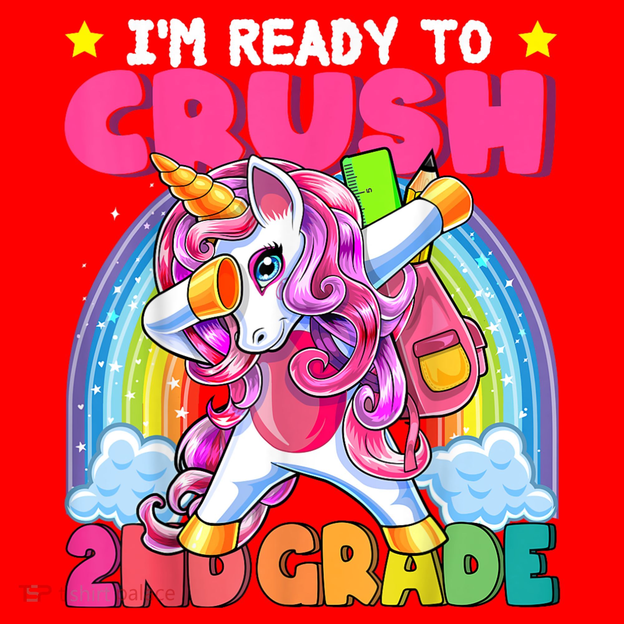 Crush 2nd Grade Dabbing Unicorn Back To School Girl Gift Santa Hat