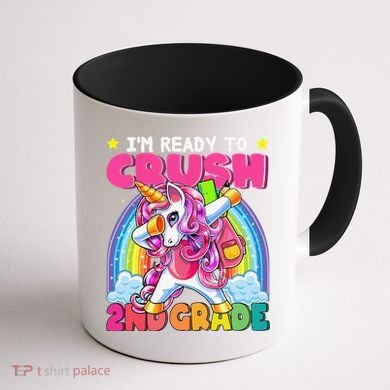 Crush 2nd Grade Dabbing Unicorn Back To School Gift Coffee Mug back
