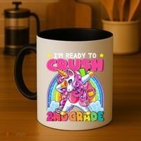 Crush 2nd Grade Dabbing Unicorn Back To School Gift Coffee Mug thumb 4