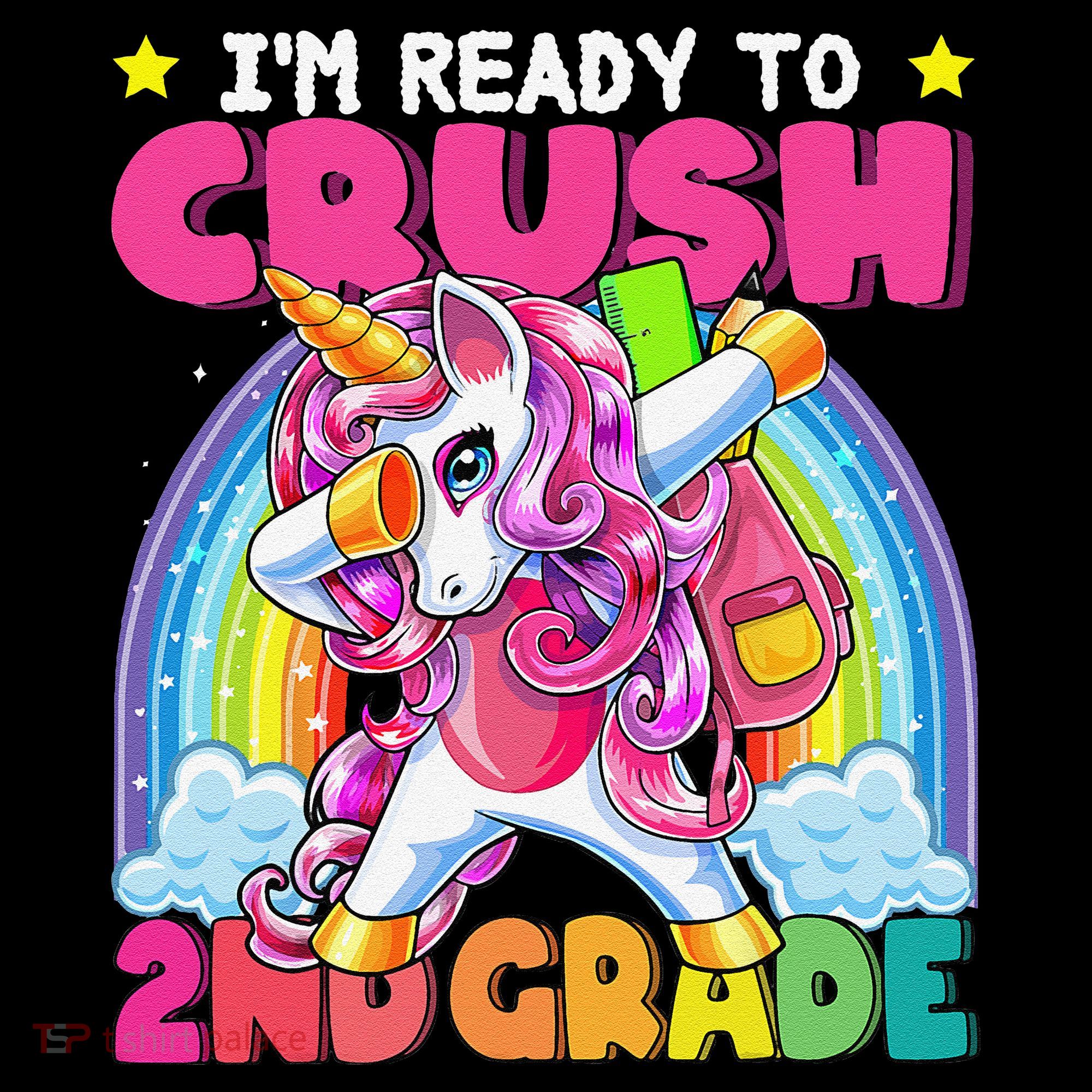 Crush 2nd Grade Dabbing Unicorn Back To School Gift Women's Hoodie