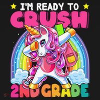Crush 2nd Grade Dabbing Unicorn Back To School Gift Women's Tank Top thumb 5