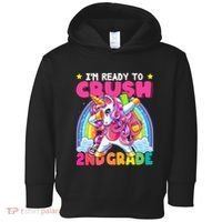 Crush 2nd Grade Dabbing Unicorn Back To School Gift Toddler Hoodie thumb 0