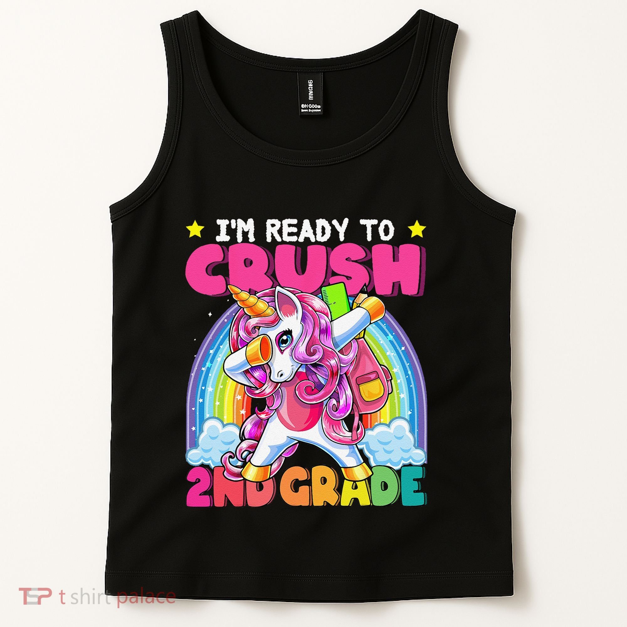 Crush 2nd Grade Dabbing Unicorn Back To School Gift Tank Top