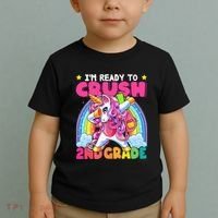 Crush 2nd Grade Dabbing Unicorn Back To School Gift Toddler T-Shirt thumb 2