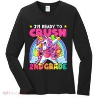 Crush 2nd Grade Dabbing Unicorn Back To School Gift Women's Long Sleeve Shirt thumb 0