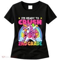 Crush 2nd Grade Dabbing Unicorn Back To School Gift Women's T-Shirt thumb 0