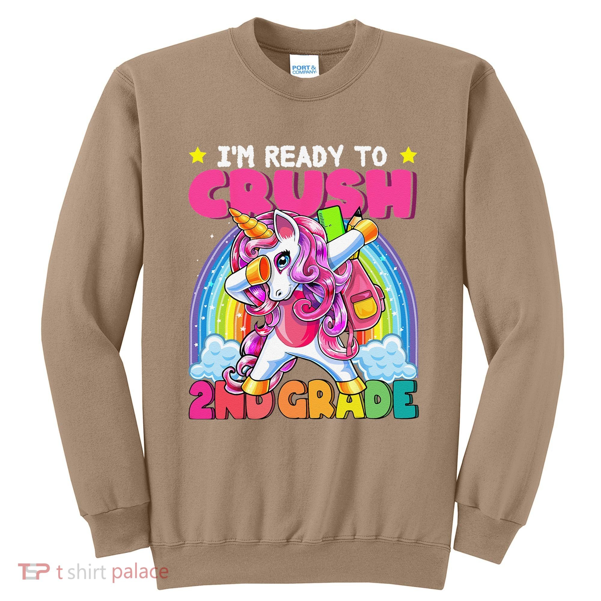 Crush 2nd Grade Dabbing Unicorn Back To School Gift Sweatshirt