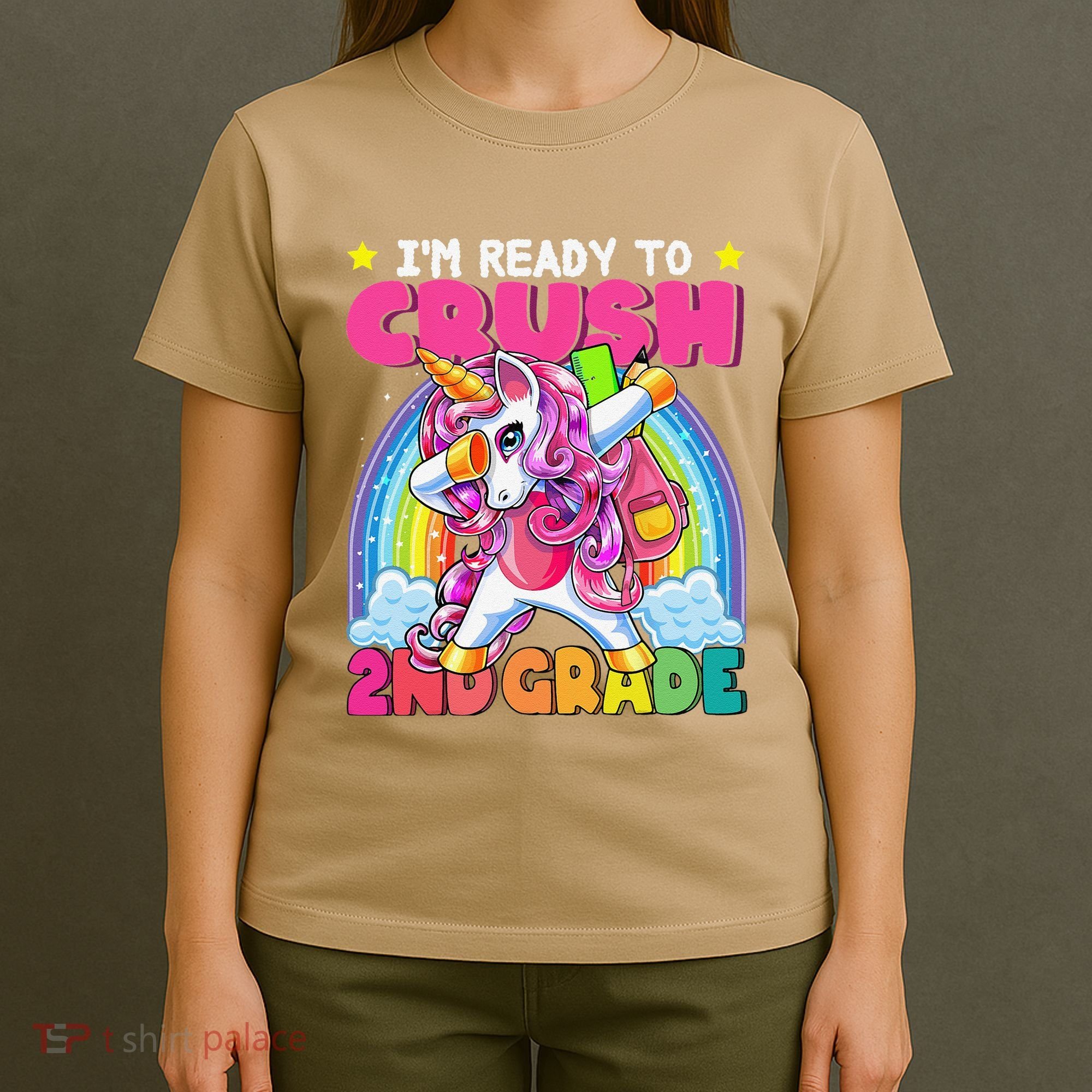 Crush 2nd Grade Dabbing Unicorn Back To School Gift T-Shirt
