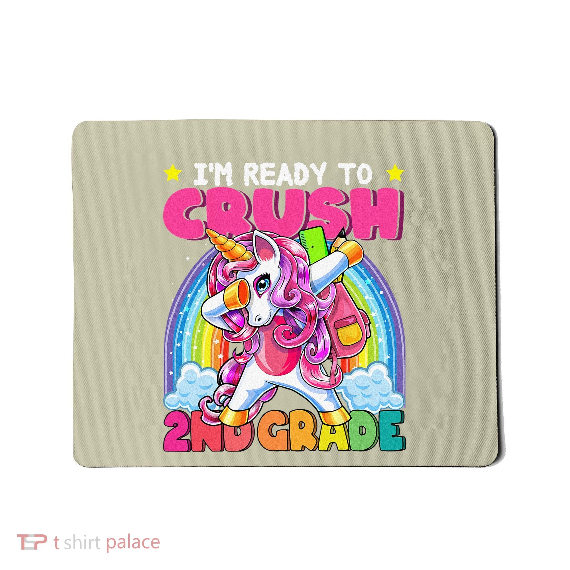 Crush 2nd Grade Dabbing Unicorn Back To School Gift Mousepad