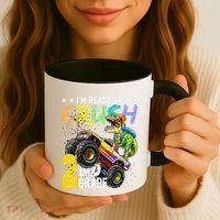 Crush 2nd Grade Dinosaur Monster Truck Back To School Coffee Mug thumb 3