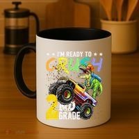Crush 2nd Grade Dinosaur Monster Truck Back To School Coffee Mug thumb 4