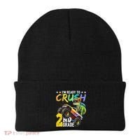 Crush 2nd Grade Dinosaur Monster Truck Back To School Beanie thumb 0