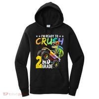 Crush 2nd Grade Dinosaur Monster Truck Back To School Women's Hoodie thumb 0