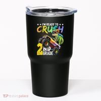 Crush 2nd Grade Dinosaur Monster Truck Back To School Tumbler thumb 0