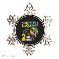 Crush 2nd Grade Dinosaur Monster Truck Back To School Ornament thumb 0