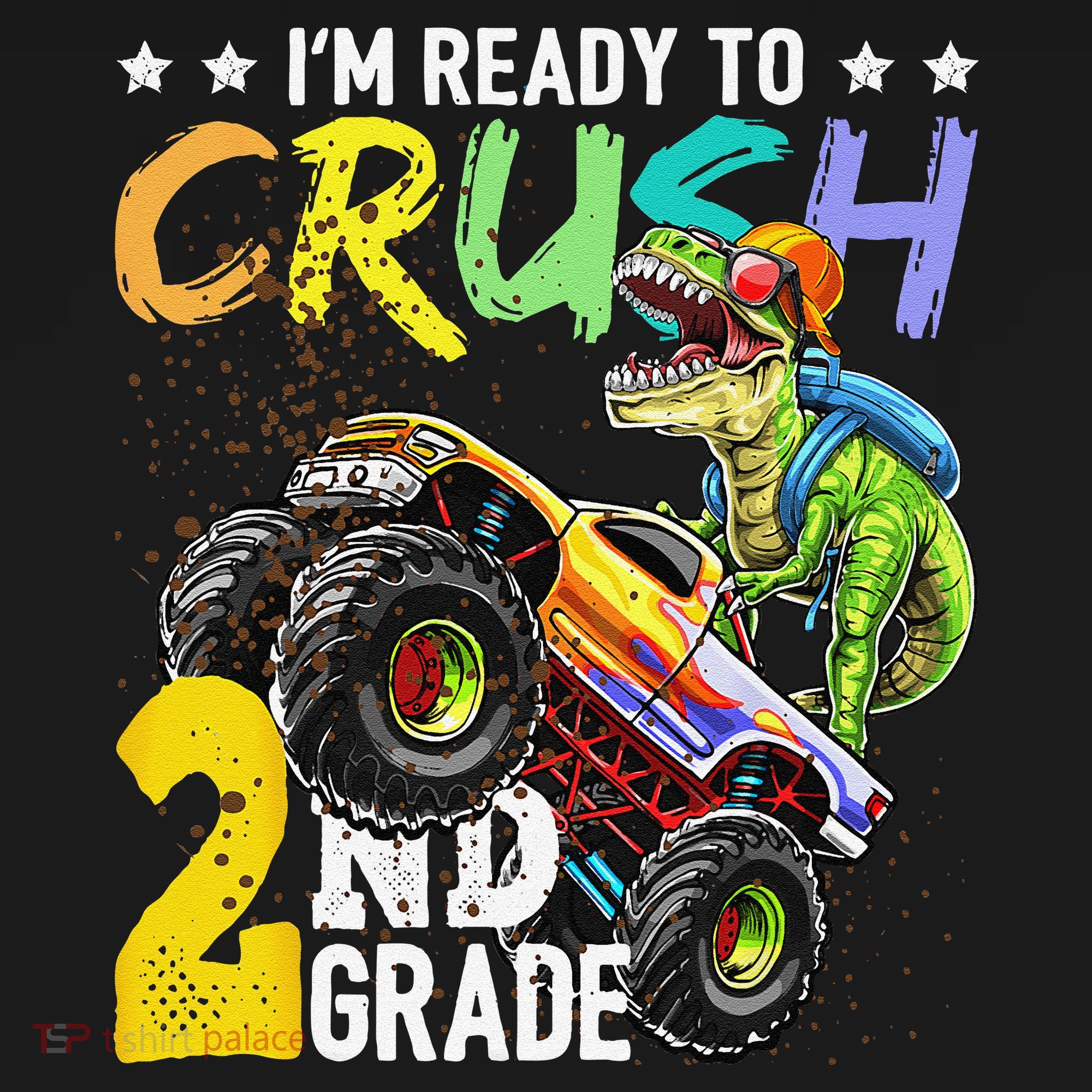Crush 2nd Grade Dinosaur Monster Truck Back To School Ornament