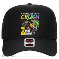 Crush 2nd Grade Dinosaur Monster Truck Back To School Hat thumb 0