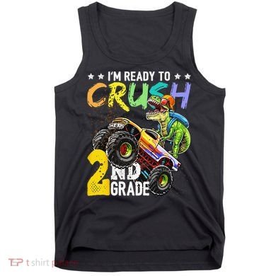 Crush 2nd Grade Dinosaur Monster Truck Back To School Tank Top