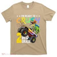 Crush 2nd Grade Dinosaur Monster Truck Back To School T-Shirt thumb 0
