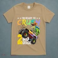 Crush 2nd Grade Dinosaur Monster Truck Back To School T-Shirt thumb 5