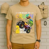 Crush 2nd Grade Dinosaur Monster Truck Back To School T-Shirt thumb 6
