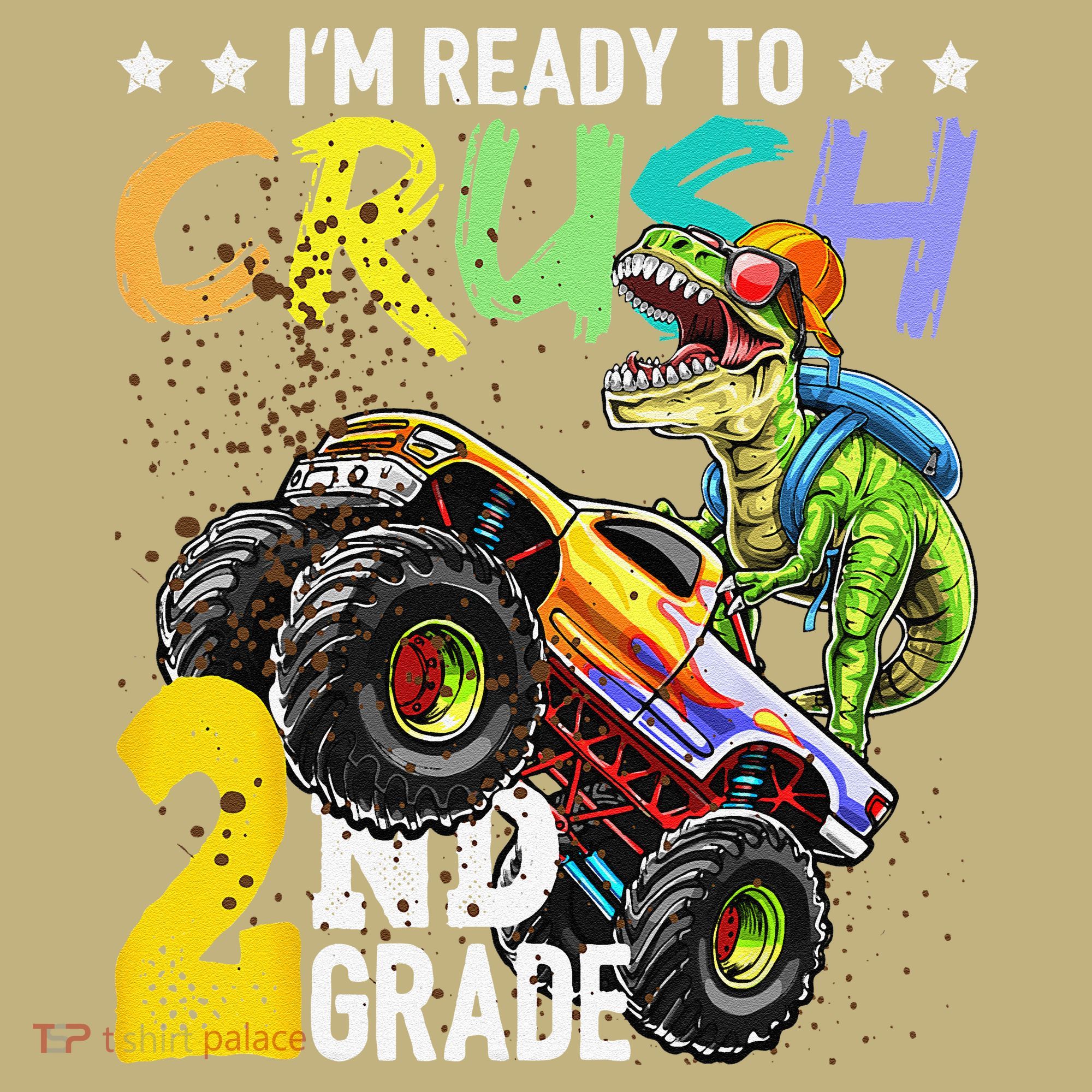 Crush 2nd Grade Dinosaur Monster Truck Back To School Mousepad
