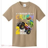 Crush 2nd Grade Dinosaur Monster Truck Back To School Kids T-Shirt thumb 0