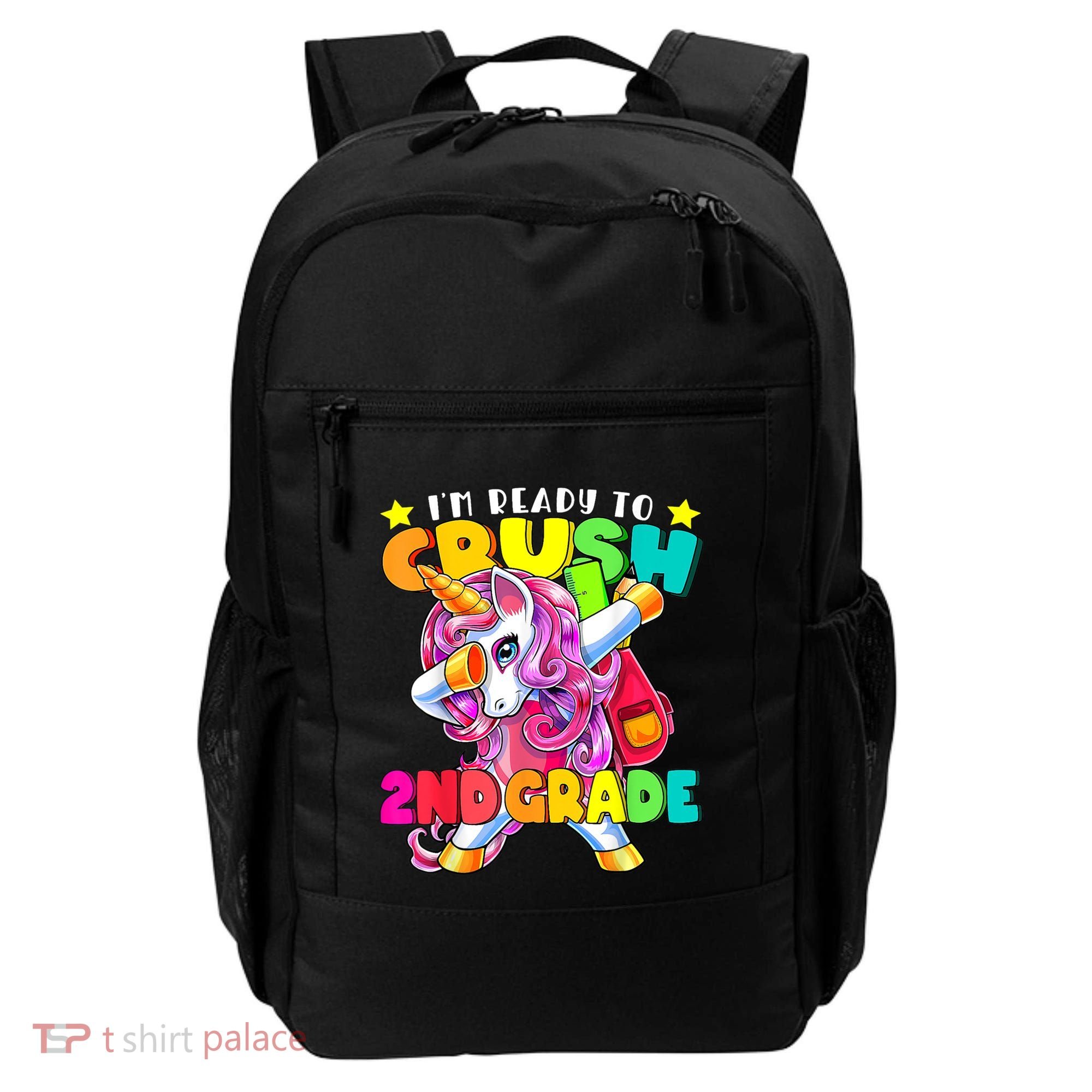 Crush 2nd Grade Dabbing Unicorn Back To School Girl Gift Backpack