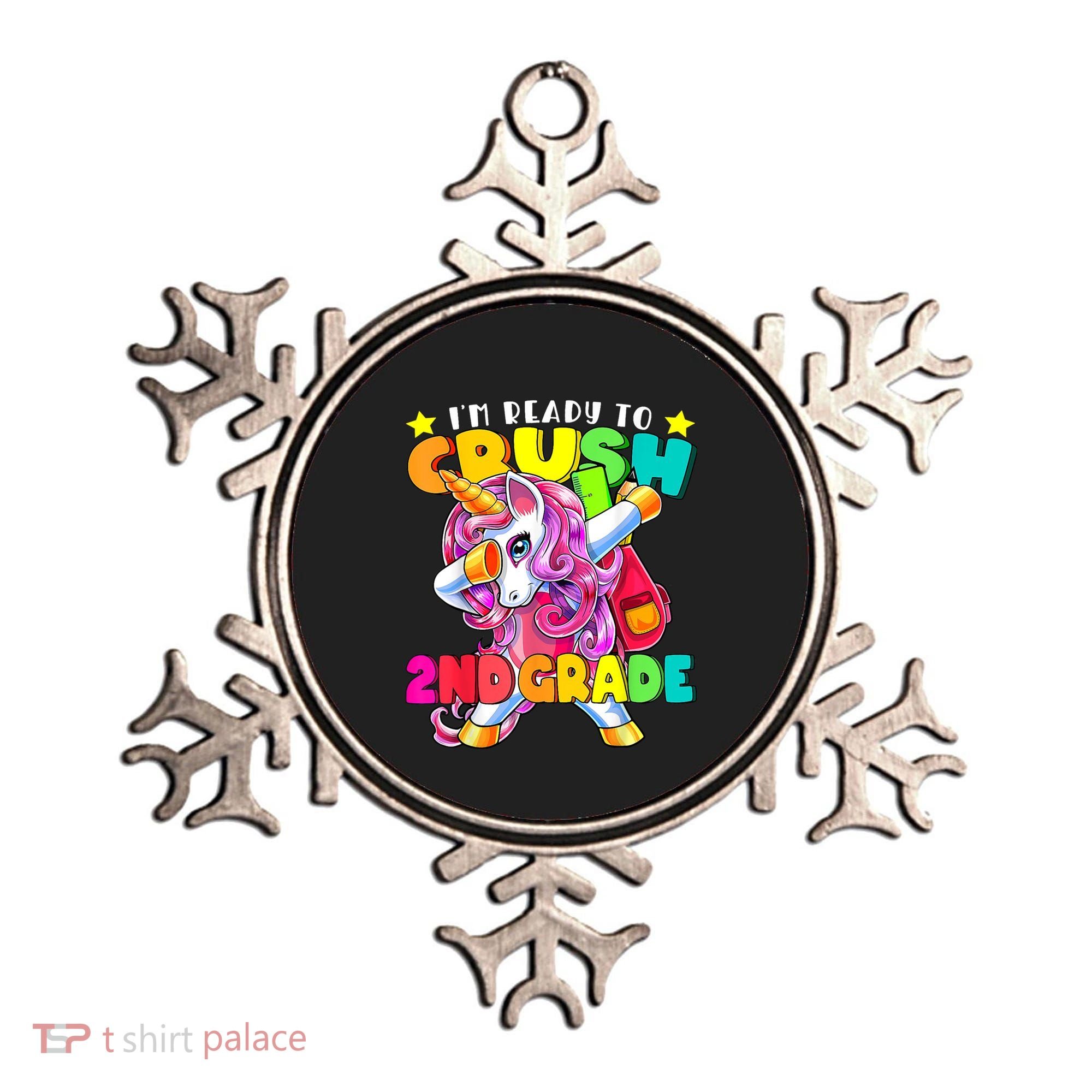 Crush 2nd Grade Dabbing Unicorn Back To School Girl Gift Ornament